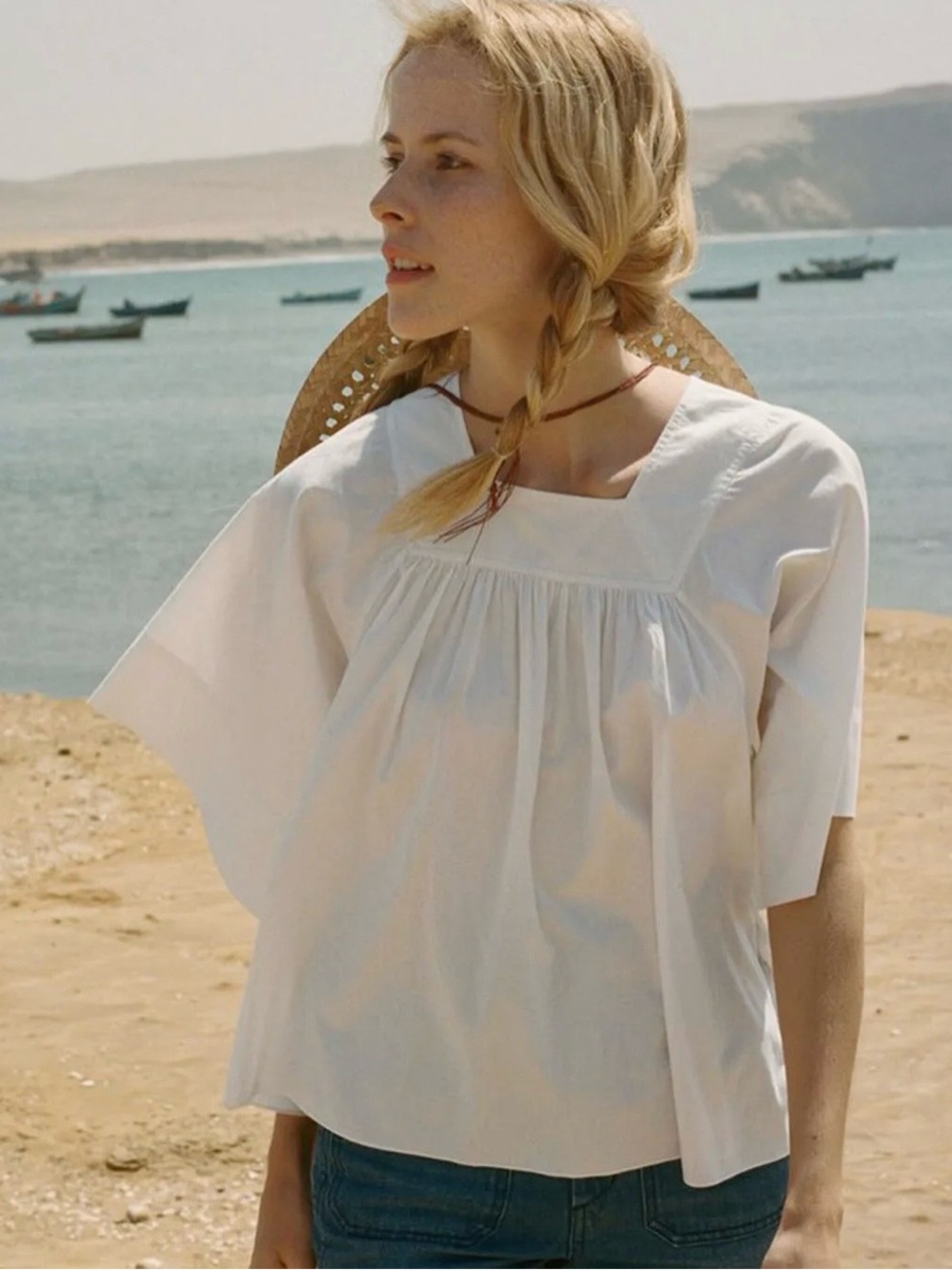Dôen Capo Blouse in salt